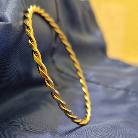 None Jewelry - Gold-Tone Twisted Bangle